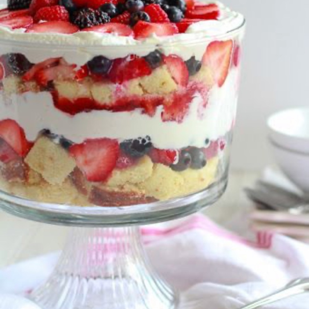 🍎🍐🍋Crystal trifle bowl